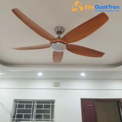 Quạt trần đèn Airfusion Akamani 12LB (Màu Gỗ)