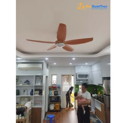 Quạt trần đèn Airfusion Akamani 12LB (Màu Gỗ)