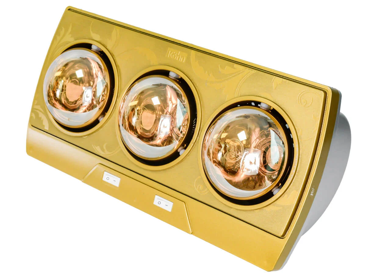 Thiết kế 3 bóng đèn hồng ngoại có công suất tối đa là 825W Thiết kế 3 bóng đèn hồng ngoại có công suất tối đa là 825W